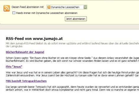 Ab sofort mit RSS und in HighDefinition